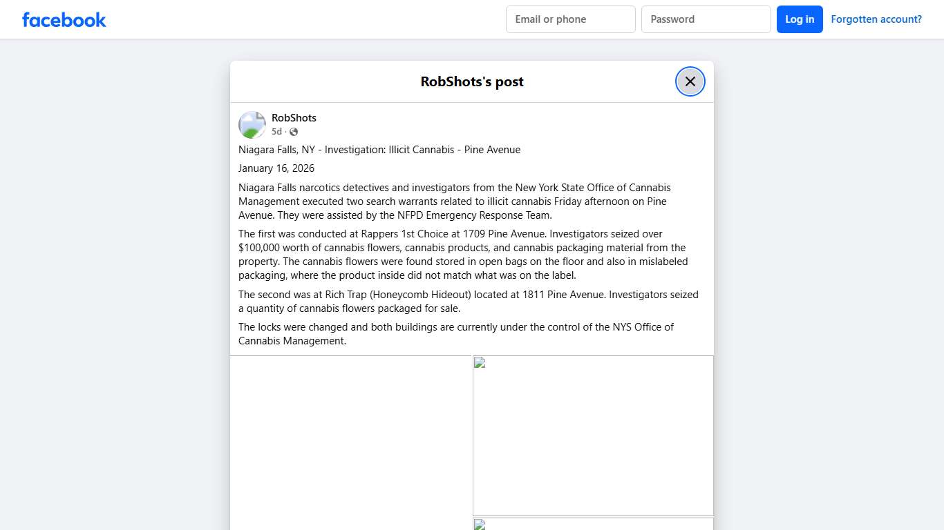 RobShots - Niagara Falls, NY - Investigation: Illicit... | Facebook